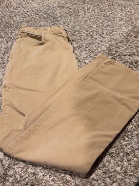 Carhartt Men's Straight Work Jeans in Light Tan